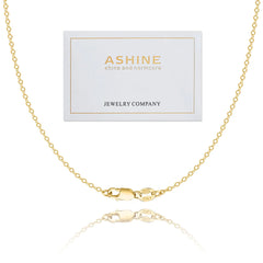 VersaLink Fine Gold Necklace 24" - Sterling Silver & Stainless