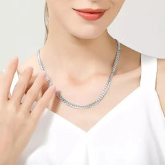| Side Link Chic Necklace| Edge Glow Side Chain Necklace| Modern Mesh Side-Link Necklace| Twist Chain Side Necklace| Sleek Side Statement Necklace|
