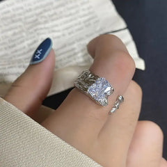 | Brilliant Zircon Adjustable Ring| Zircon Sparkle Ring| Radiant Adjustable Zircon Ring| Crystal Glow Zircon Ring| Eternal Shine Adjustable Ring| Luxe Zircon Adjustable Band Ring| Dazzling Zircon Flex Ring|