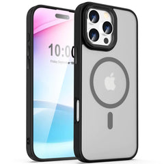 Design for iPhone 16 Pro Max Case(6.9") - Compatible with MagSafe Military Grade Protection Anti-Fingerprint TPU Thin iPhone Cases Cover Metal buttons Protective Shockproof Matte Case(Black)