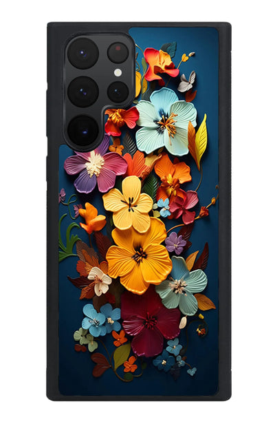 Jeuloth for Samsung Galaxy S22 Ultra Case - Colourful Floral Designed Phone Cases - TPU Phone Cases - Drop Protection