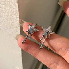 | Cosmic Glimmer Star Earrings| Stellar Glow Irregular Star Studs| Twinkle Star Asymmetrical Earrings| Celestial Spark Irregular Studs| Star Chic Irregular Stud Earrings|