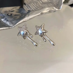 | Cosmic Glimmer Star Earrings| Stellar Glow Irregular Star Studs| Twinkle Star Asymmetrical Earrings| Celestial Spark Irregular Studs| Star Chic Irregular Stud Earrings|