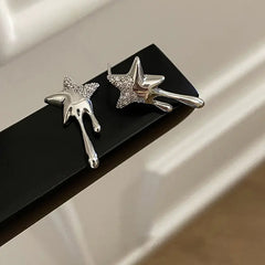 | Cosmic Glimmer Star Earrings| Stellar Glow Irregular Star Studs| Twinkle Star Asymmetrical Earrings| Celestial Spark Irregular Studs| Star Chic Irregular Stud Earrings|