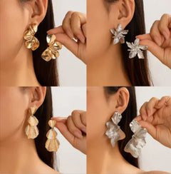 Vintage Layered Flower Earrings